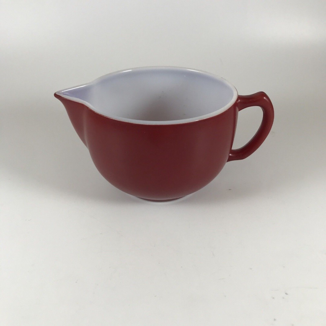 Hazel Atlas Moderntone Platonite Little Hostess Child Burgundy Tea Pot Vtg MCM