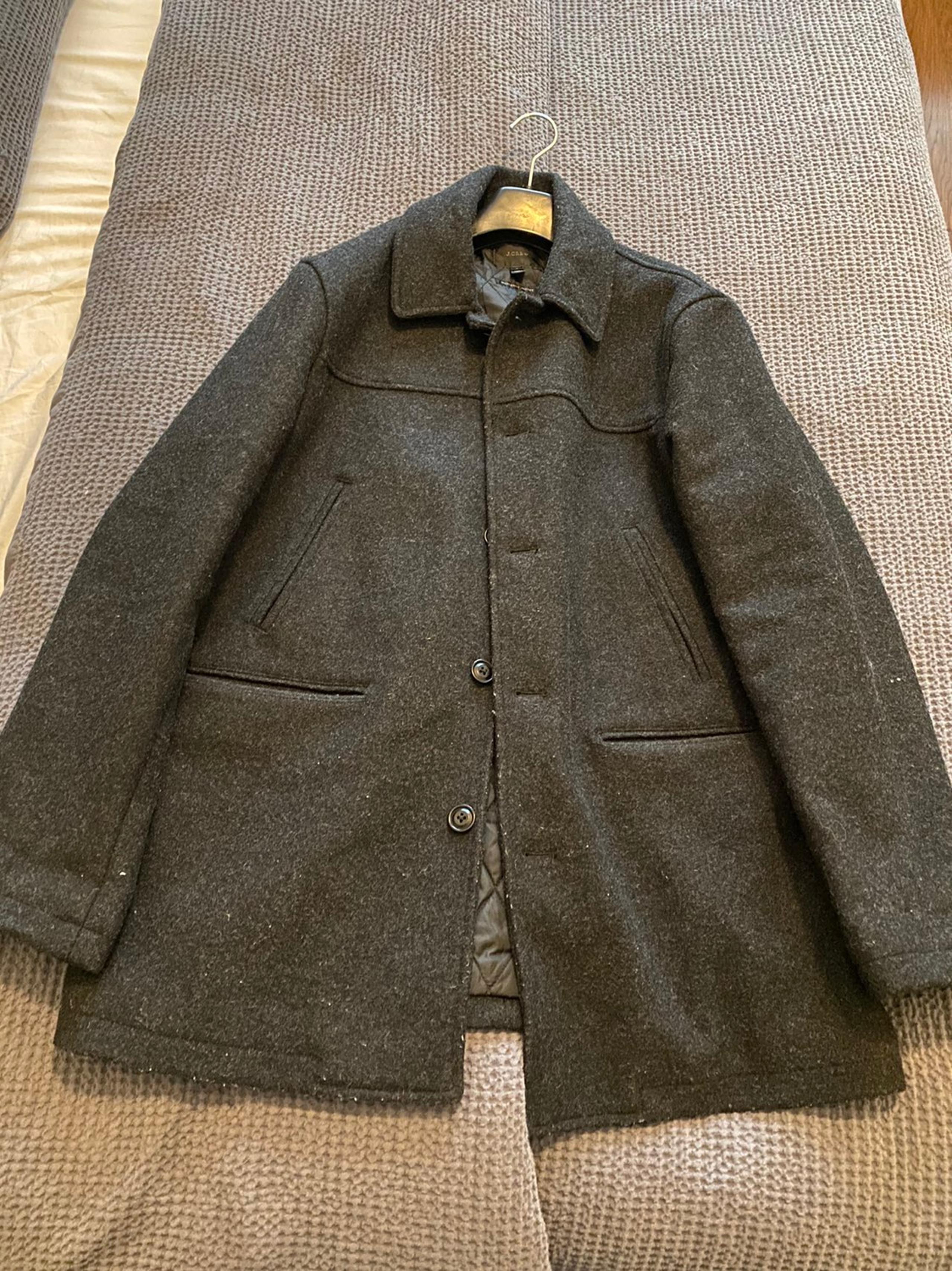Mens large j crew Wool pea coat