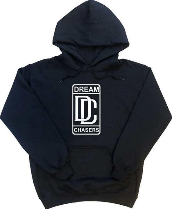 Meek Mill Dream Chasers Hoodie - Black With White Print