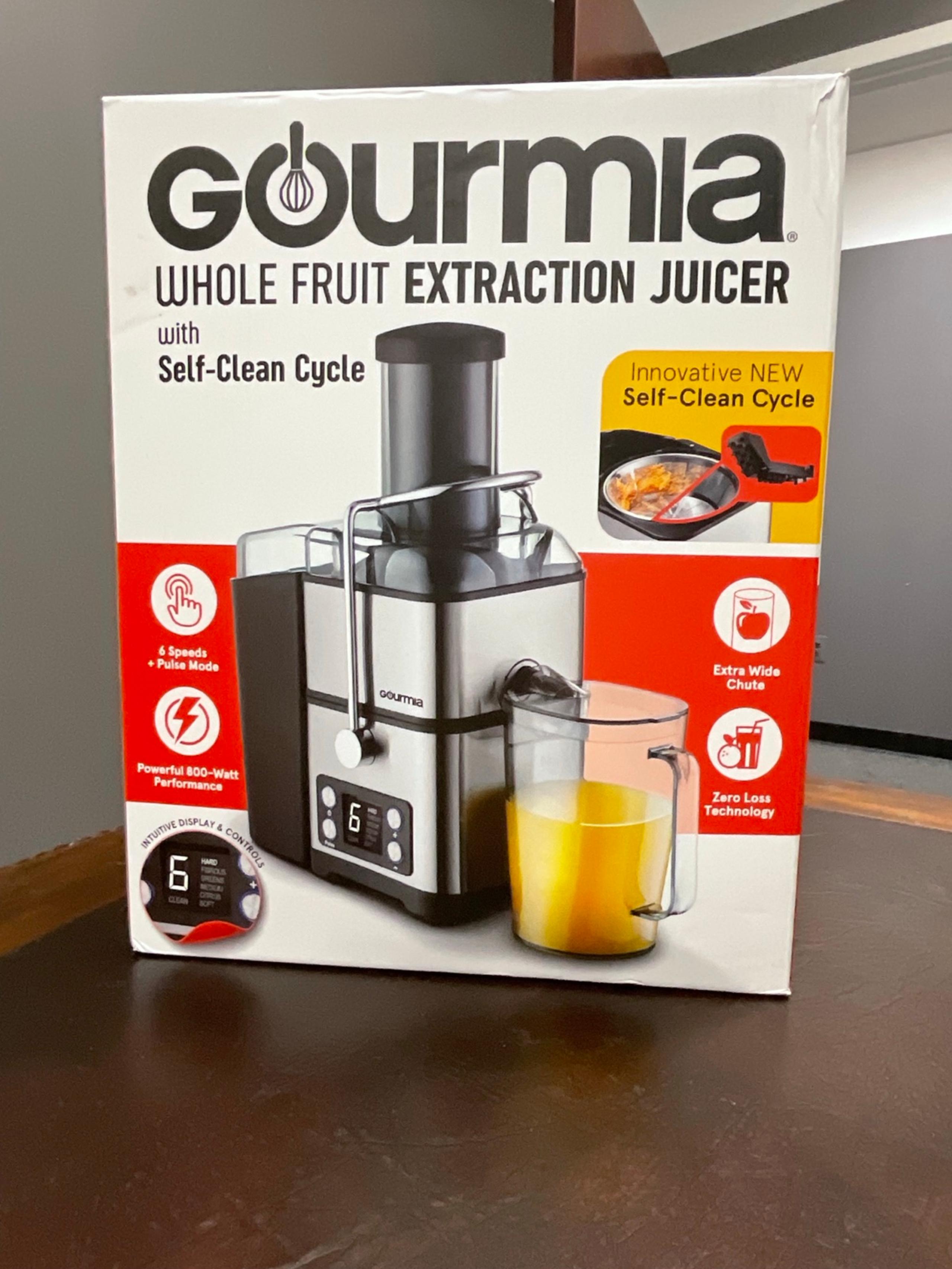 Gourmia 6 Speed Big Mouth Extraction Digital Juicer with Self-Cleaning Cycle