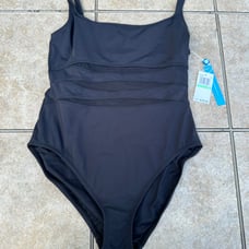 NWT Bleu Rod Beattie One Piece Swimsuit Black