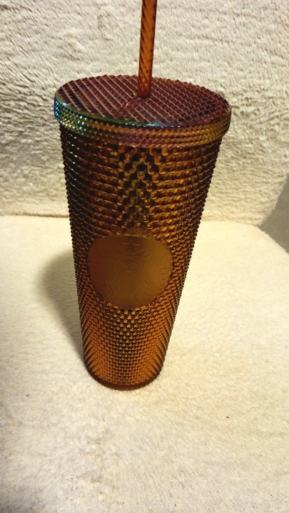 Starbucks Gold Iridescent 50th Anniversary Studded Cup