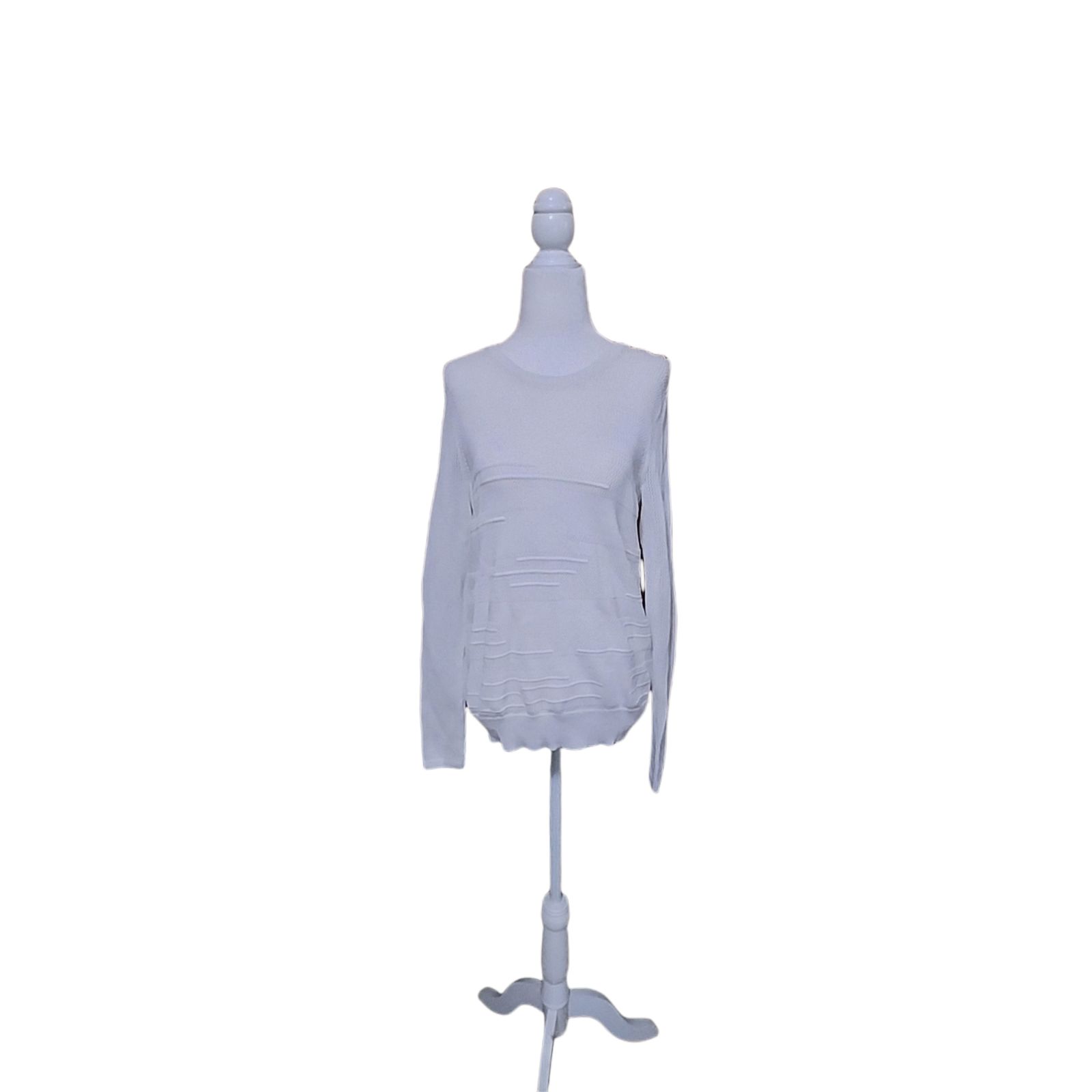 Vince M Loose Knit Top Shirt Blouse White Sweater Woman Casual. Dimensions pit-p