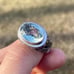 Vintage Natural Green Amethyst 925 Sterling Silver 18k Gold Plated Ring Size 9