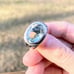 Vintage Natural Green Amethyst 925 Sterling Silver 18k Gold Plated Ring Size 9