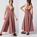 New Free People Plaid Dusty Lavender Combo Kaia Jumpsuit Size XS