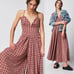 New Free People Plaid Dusty Lavender Combo Kaia Jumpsuit Size XS