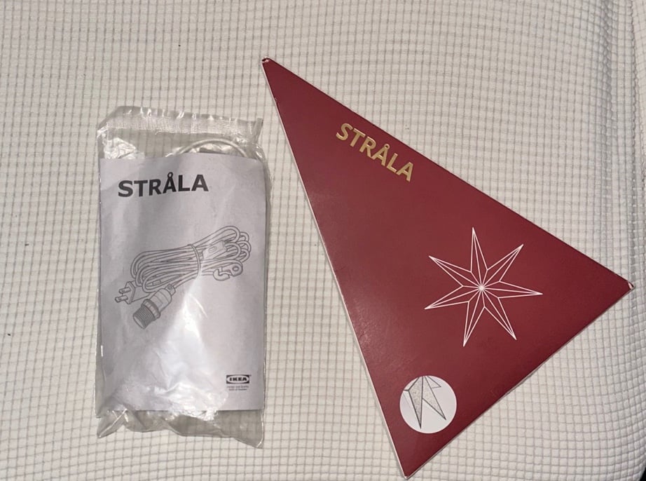IKEA Starla light and light cord