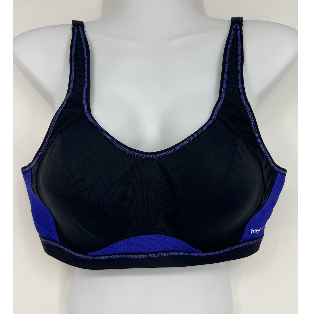Freyer 34DD Sports Bra Black and Blue NEW with tags