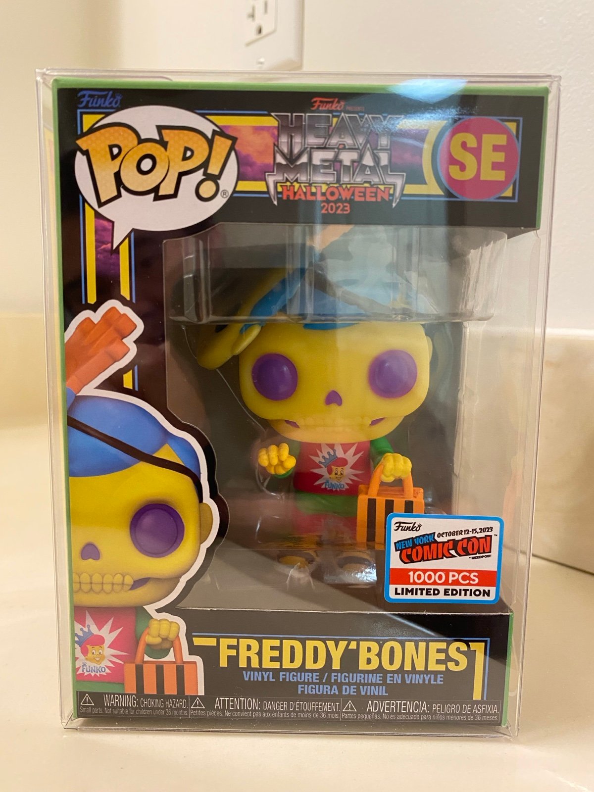 Freddy Bones Funko Pop Skeleton Blacklight NYCC 2023 Official Con Sticker
