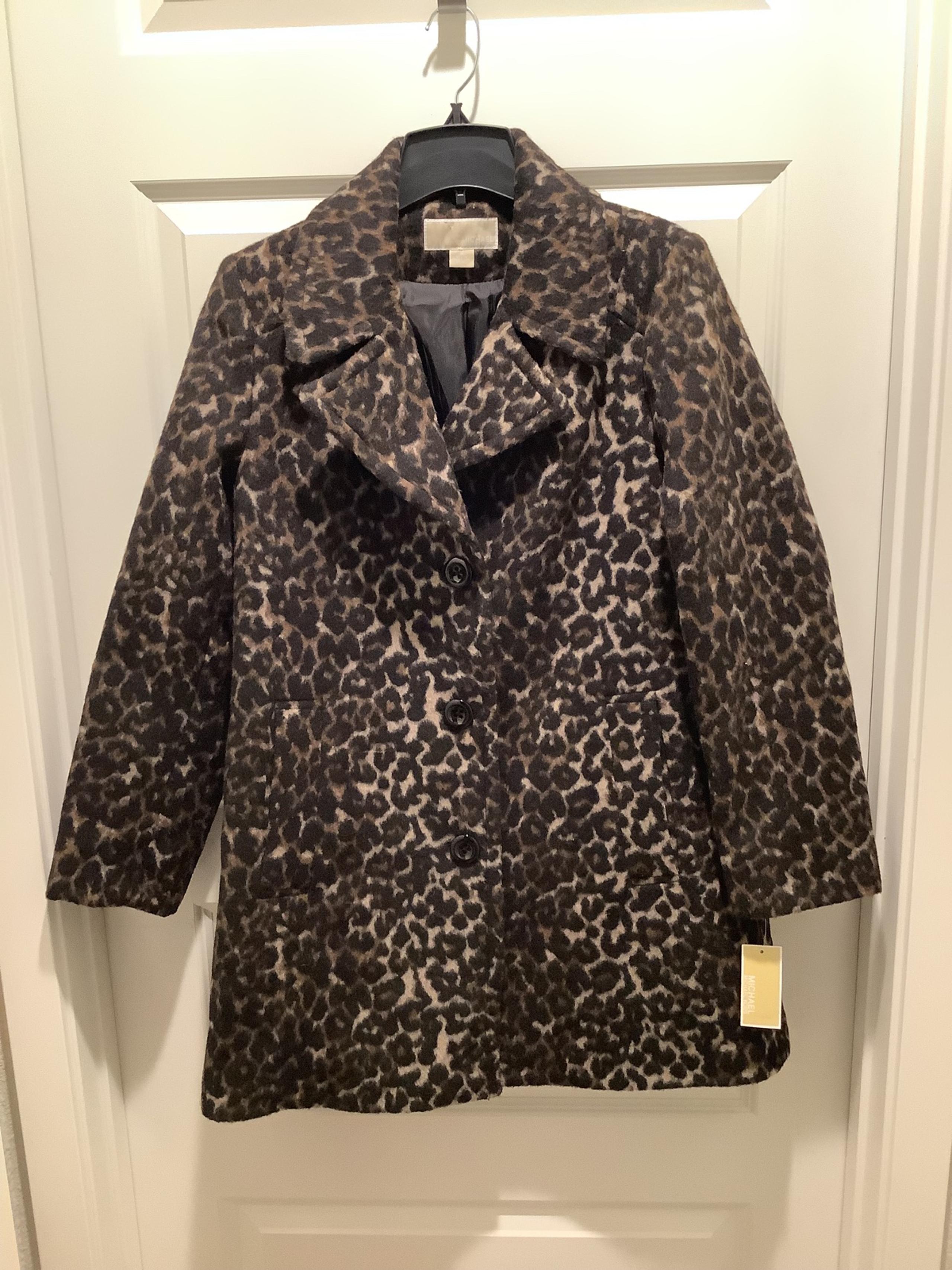 Women’s Michael Kors Wool Blend Pea Coat, Size Medium