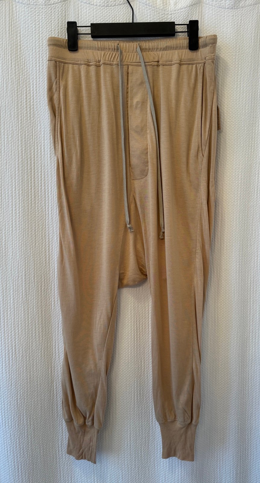Rick Owens Lilies Drop Crotch Pants Tan Size 6 US