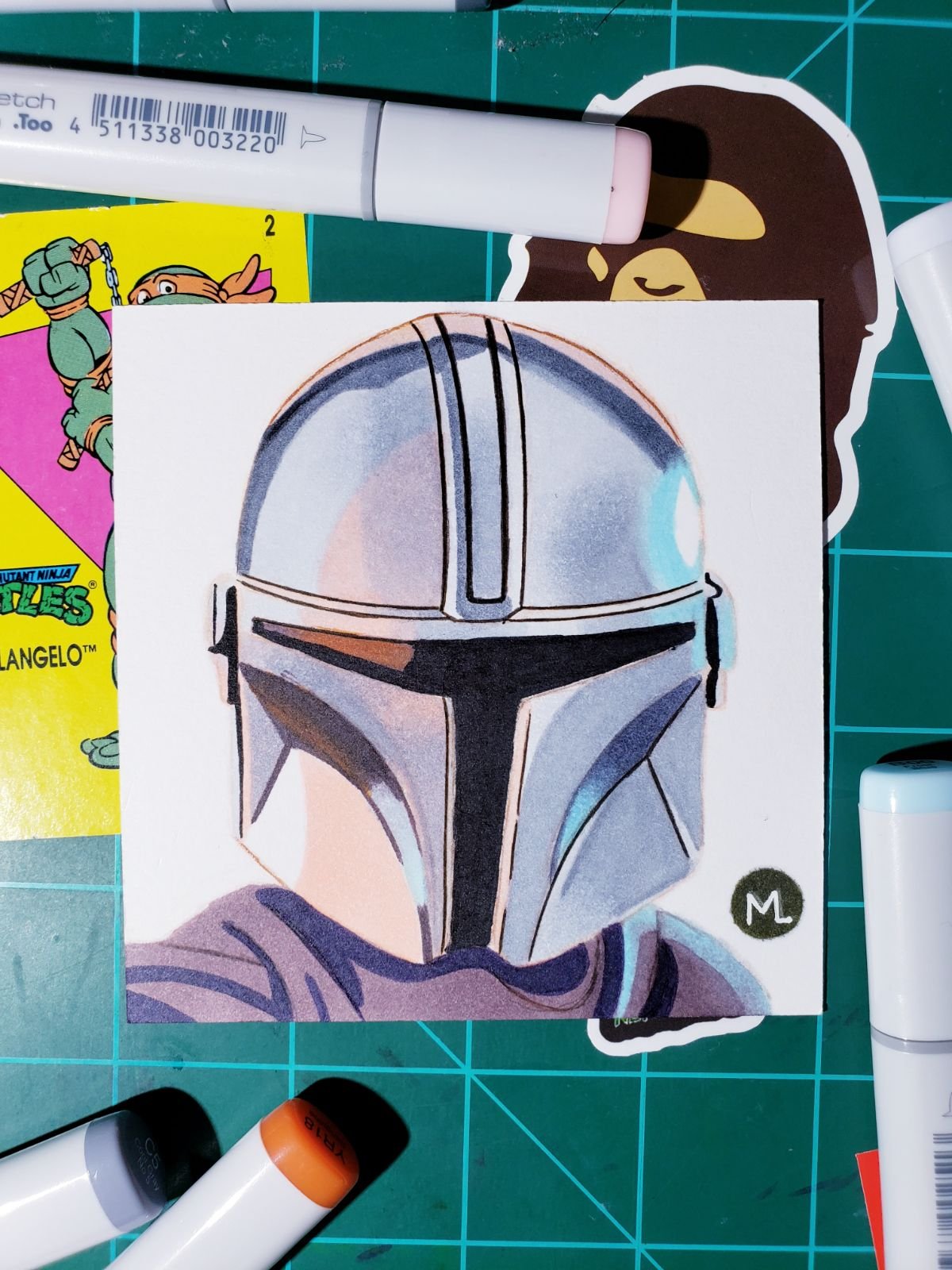 The Mandalorian Drawing.