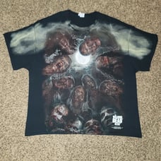 Mens The Walking Dead AMC 2015 All Over Print Zombie size 3x