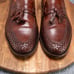 Johnston Murphy Signature Loafers Brown Woven Leather Tassel Apron Toe Shoes 10M
