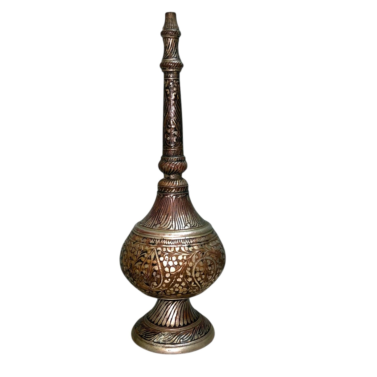 18th Century Silver Repousse Ottoman Persian Rose Water Dispenser Bottle