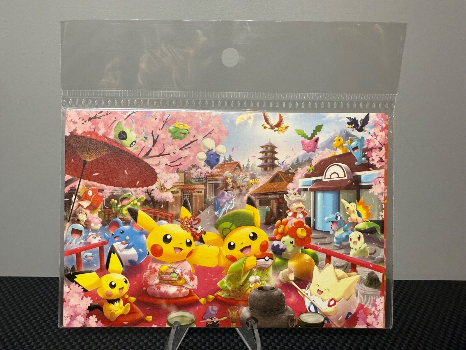 Pokemon Center Kyoto Japan Hannari Tea Party Johto Pikachu Postcard Set Sealed