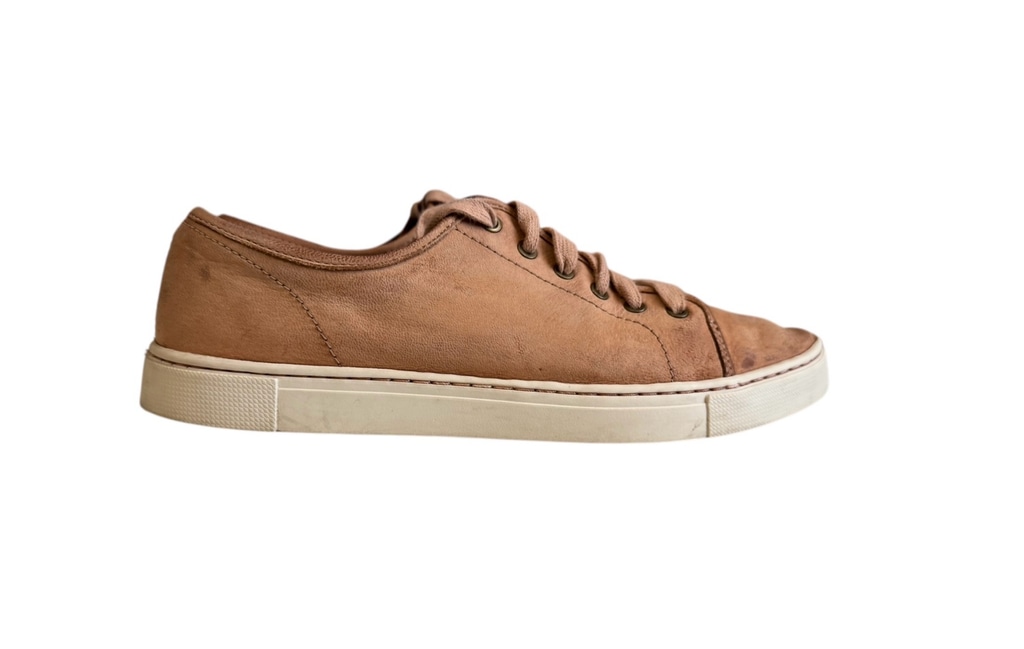 FRYE Womens Cognac Brown Padded Ivy Round Toe Athletic Sneakers Shoes Sz 7