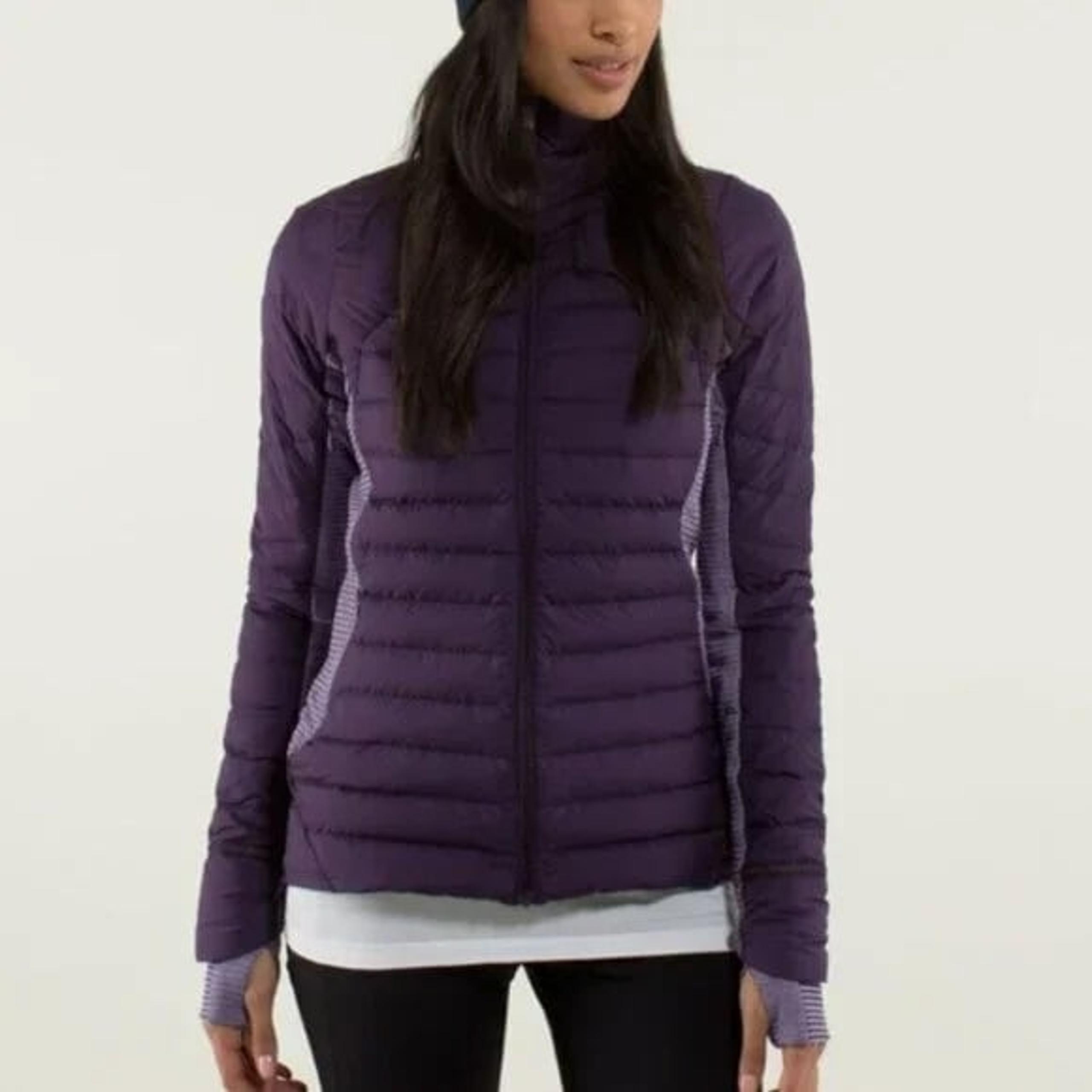 Lululemon Women's Purple Down For A Run Athletic Puffer Jacket Size 6