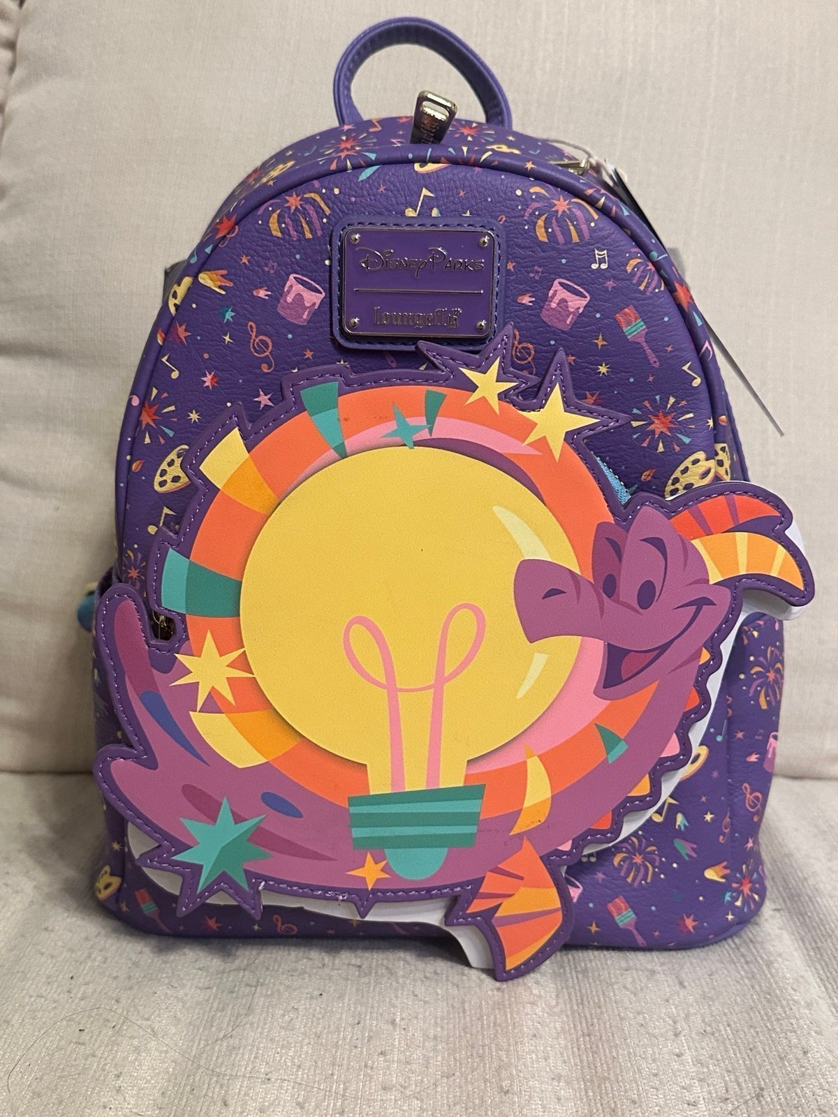Disney Parks EPCOT Festival of the Arts Figment Loungefly Backpack Bag