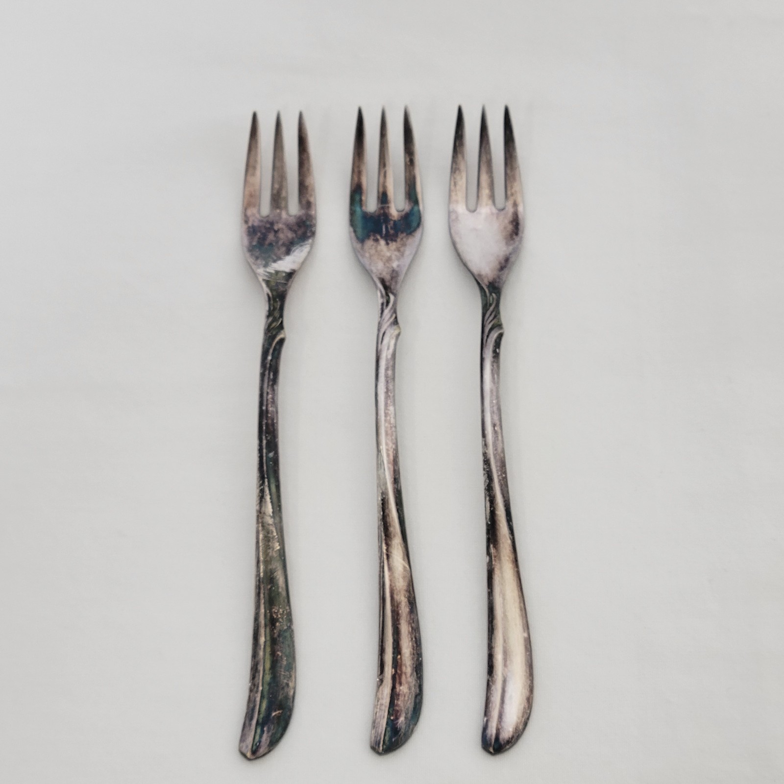 Set of 3 1958 International Silver Radiance Plated 5 5/8 Cocktail Seafood Forks