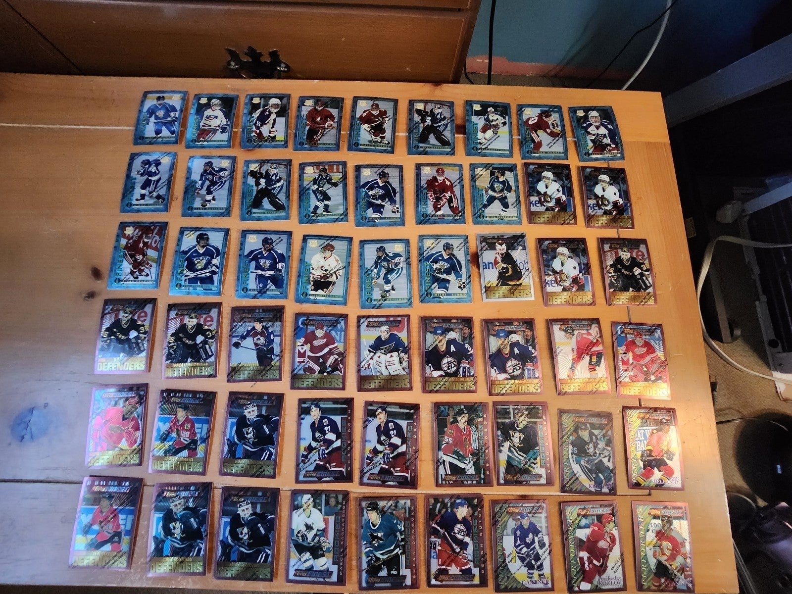 Topps store finest foil hockey card lot