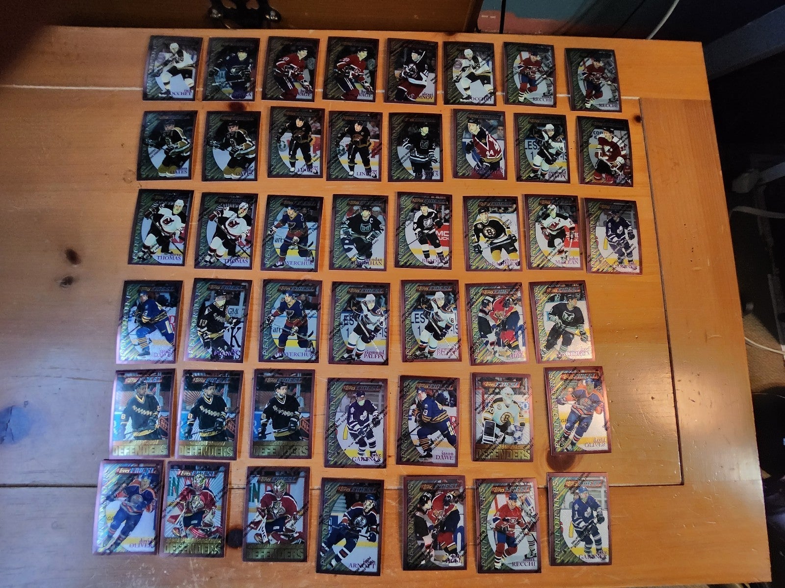 Topps store finest foil hockey card lot