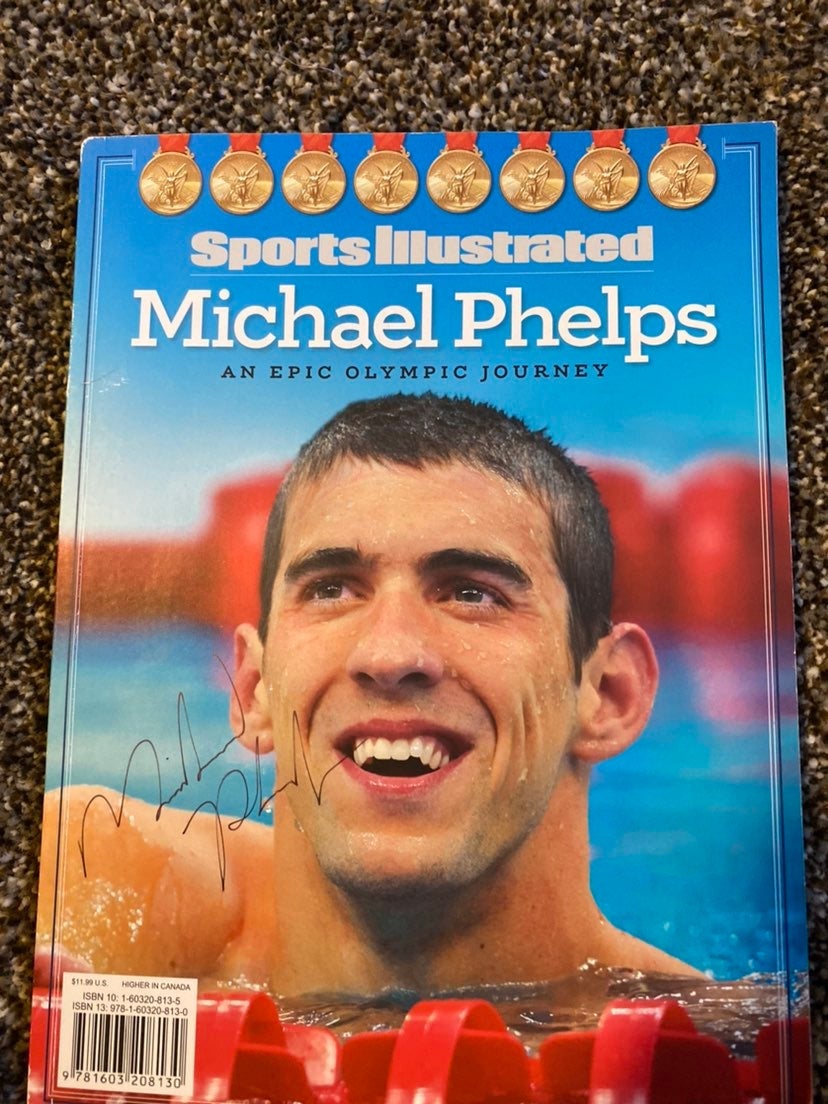 AUTOGRAPHED Sports illustrated- Michael Phelps:An epic olympic journey