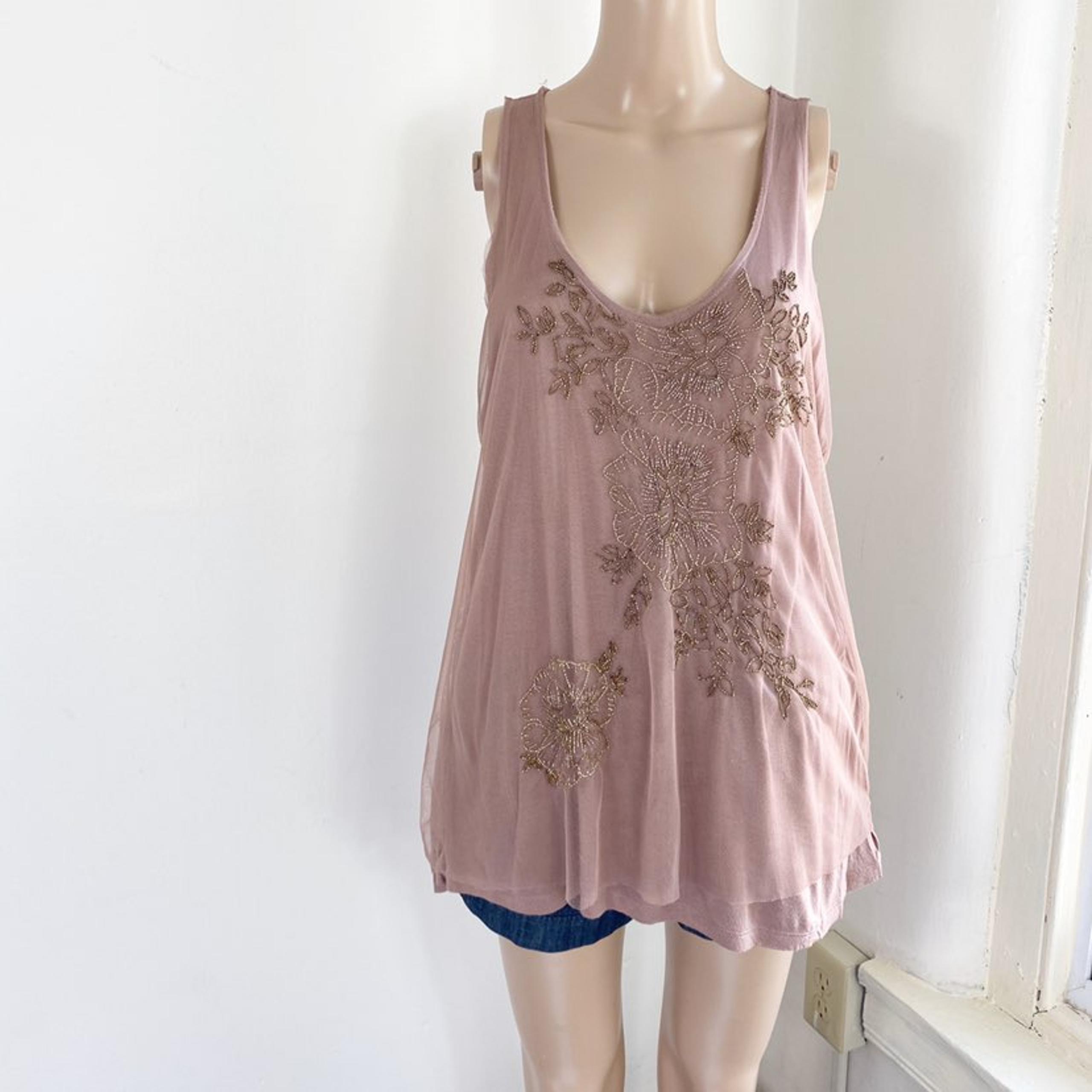 halogen sleeveless top sequined mesh ove