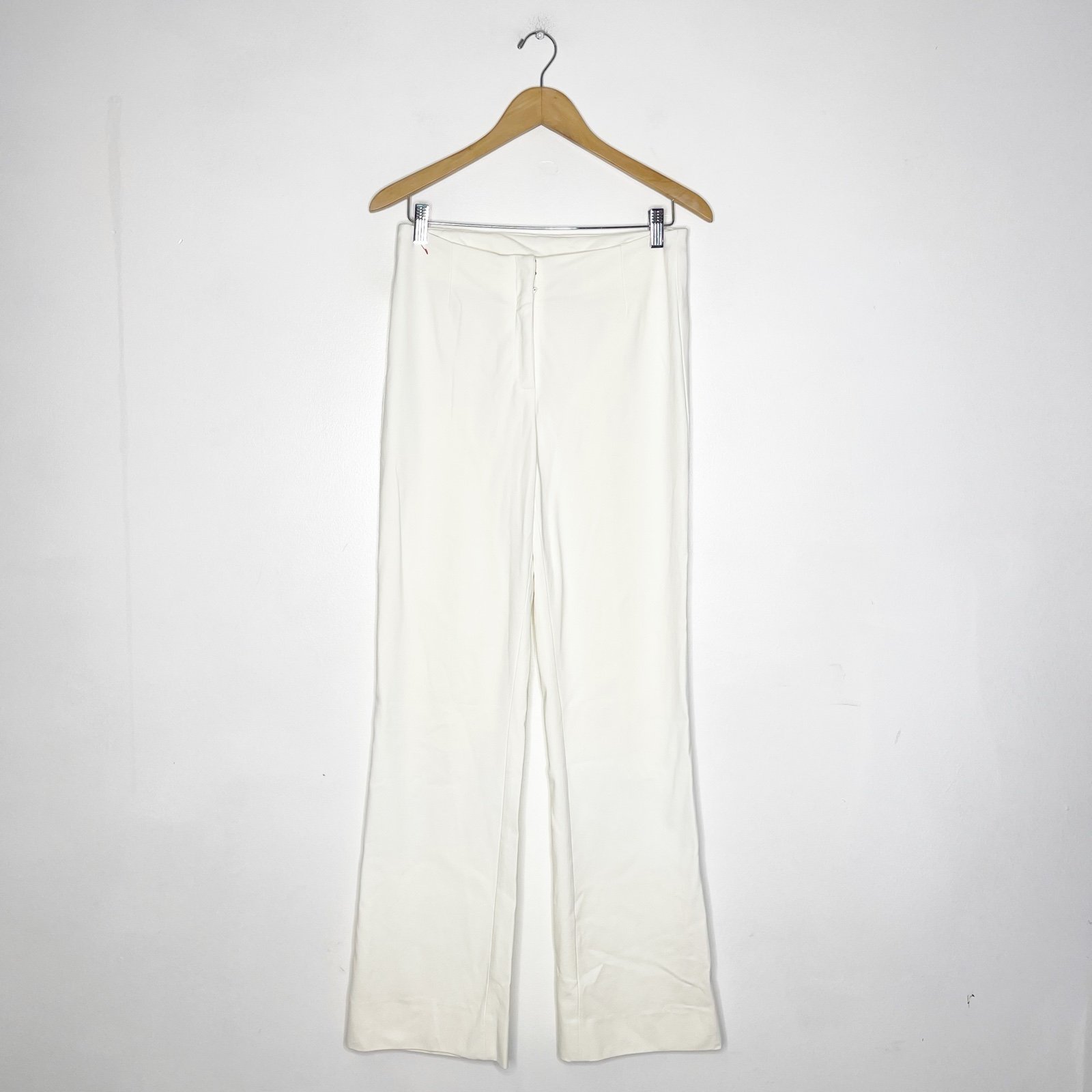 Nina Mclemore Ivory Straight Leg Pants Size 6