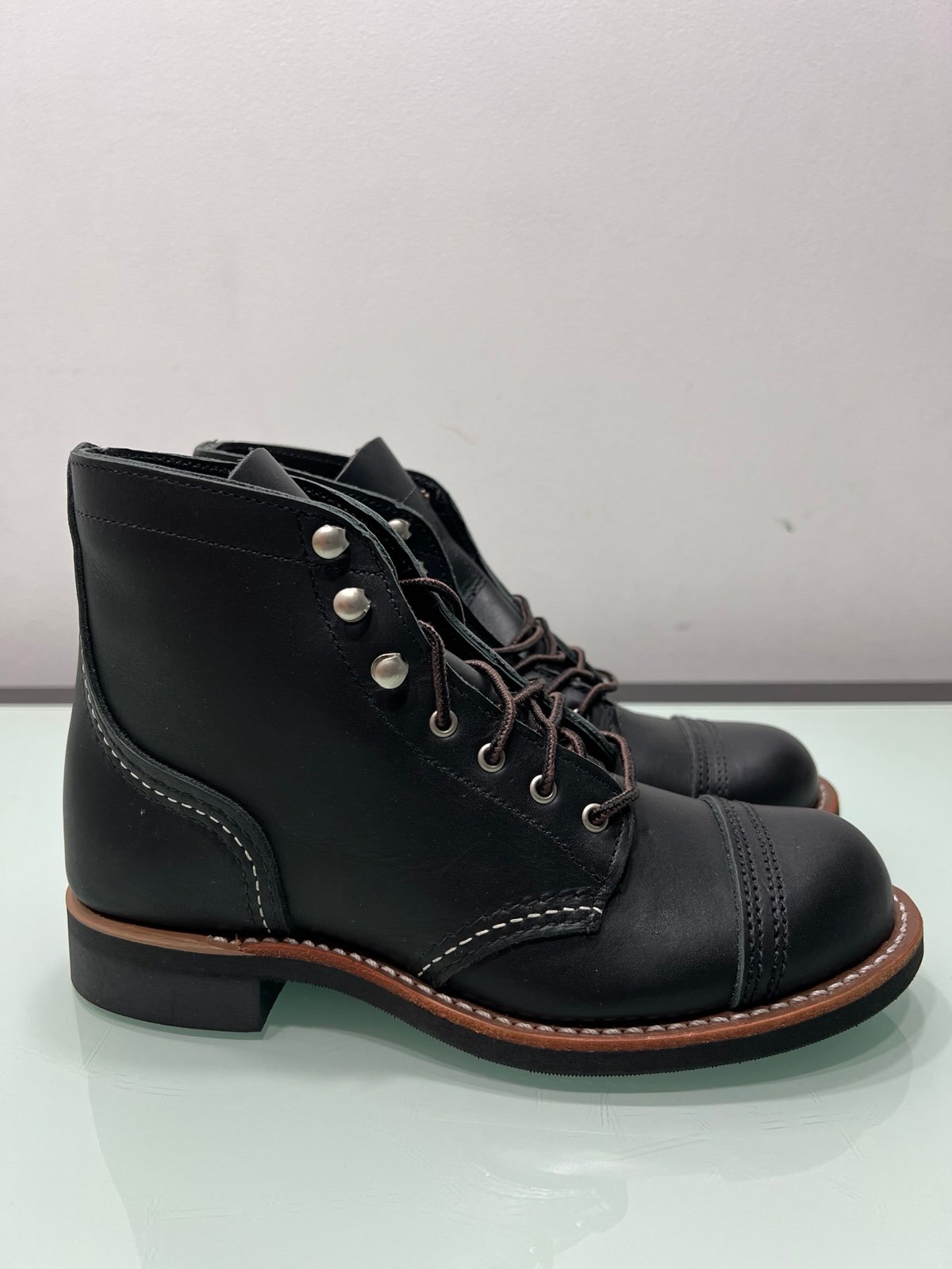 Red Wing Women Iron Ranger Black 3366 Black Boundary Leather Size 6 B