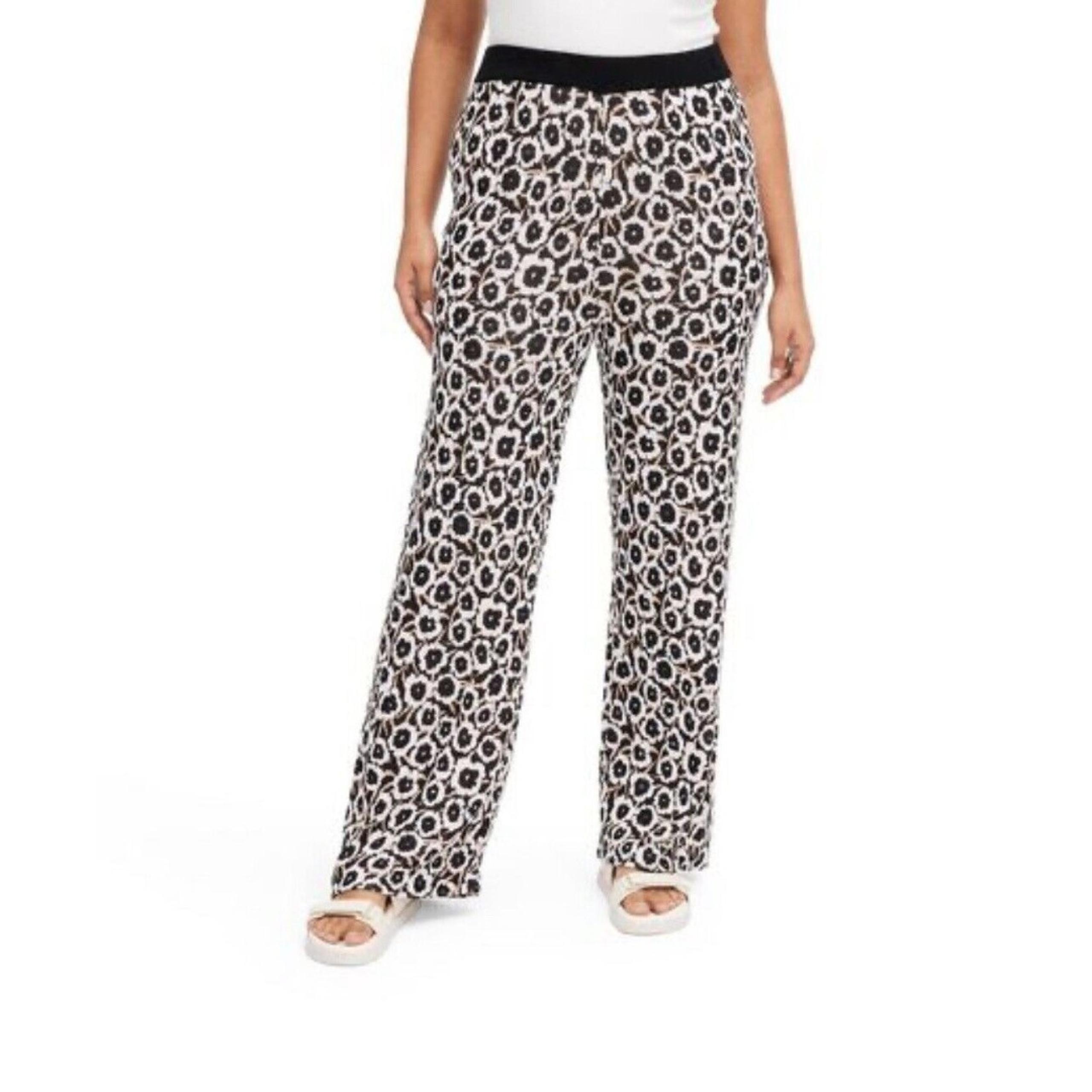 Women's High Waisted Neutral Sweaterknit Poppy Flare Pants - DVF - M