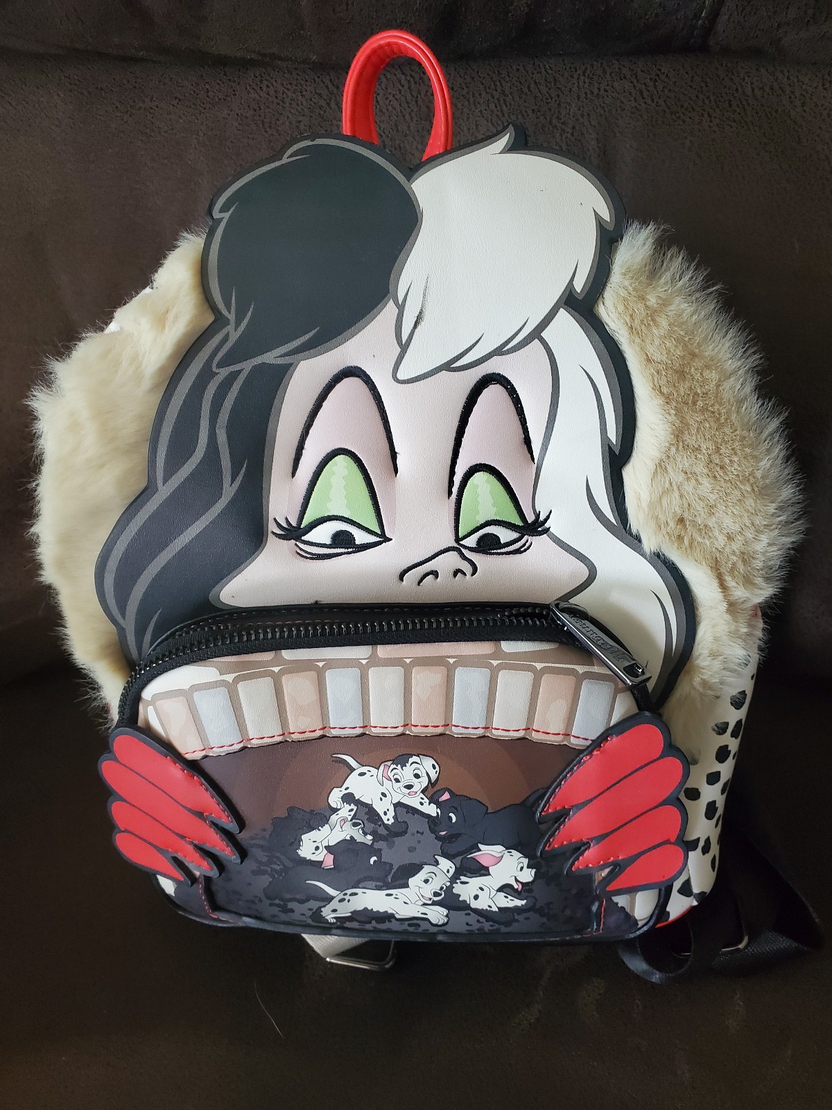 Disney Loungefly Cruella DeVille Backpack Purse NWT.