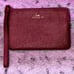 Burgundy Coach Wristlet Hand Wallet