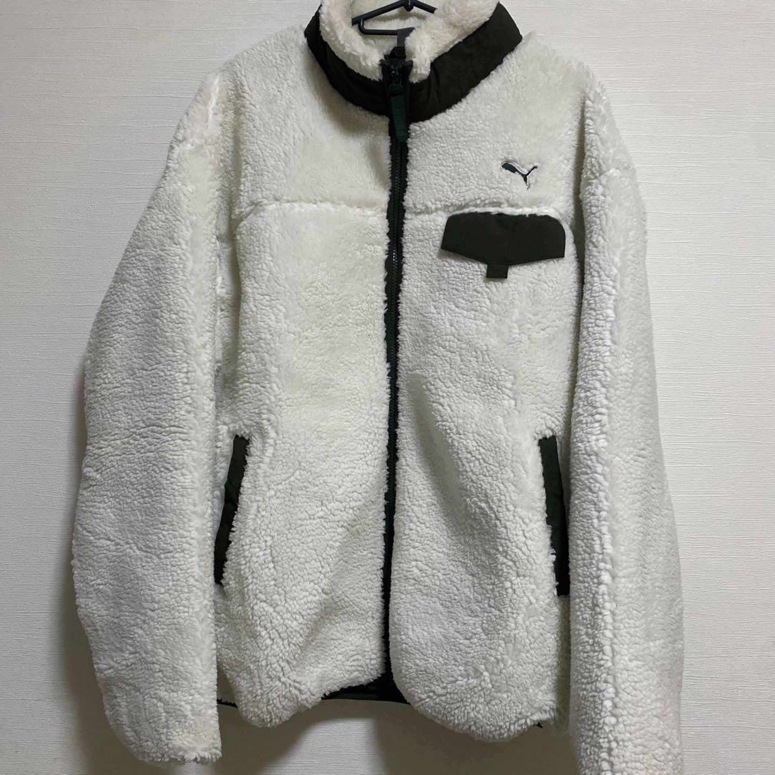 PUMA Fleece Jacket White/Green