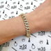 18K Yellow Gold Over Silver 8.5mm Miami Cuban Simulated Diamonds Bracelet 8