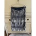 NWT Tory Burch/ Sport Navy A-Line Pleated Navy Blue & White Skirt Size XL 298