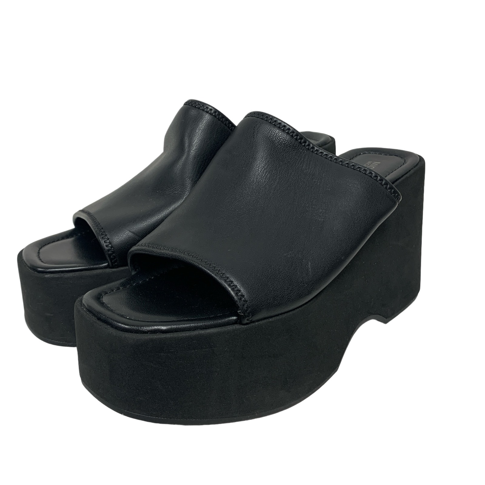 Michael Kors Womens Size 9 Dabney Black Platform Slide Sandals