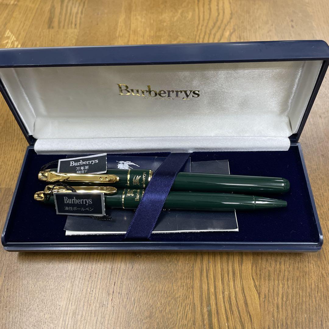 【Unused】Burberrys Burberry Fountain Pen and Ballpoint Pen Set of 2