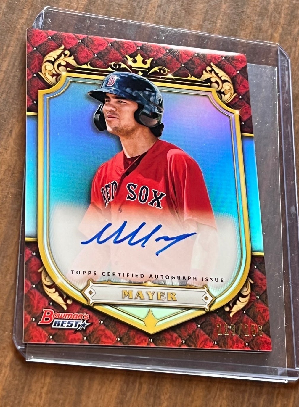 Marcelo Mayer 2022 Bowman’s Best AUTO #d / 250, Boston Red Sox