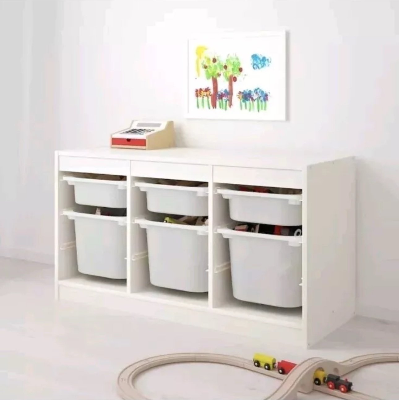 Lot Of 6 IKEA Trofast Toy Storage Bin 16 ½x11 ¾x9 AND 16 ½”x11 ¾”x4 New