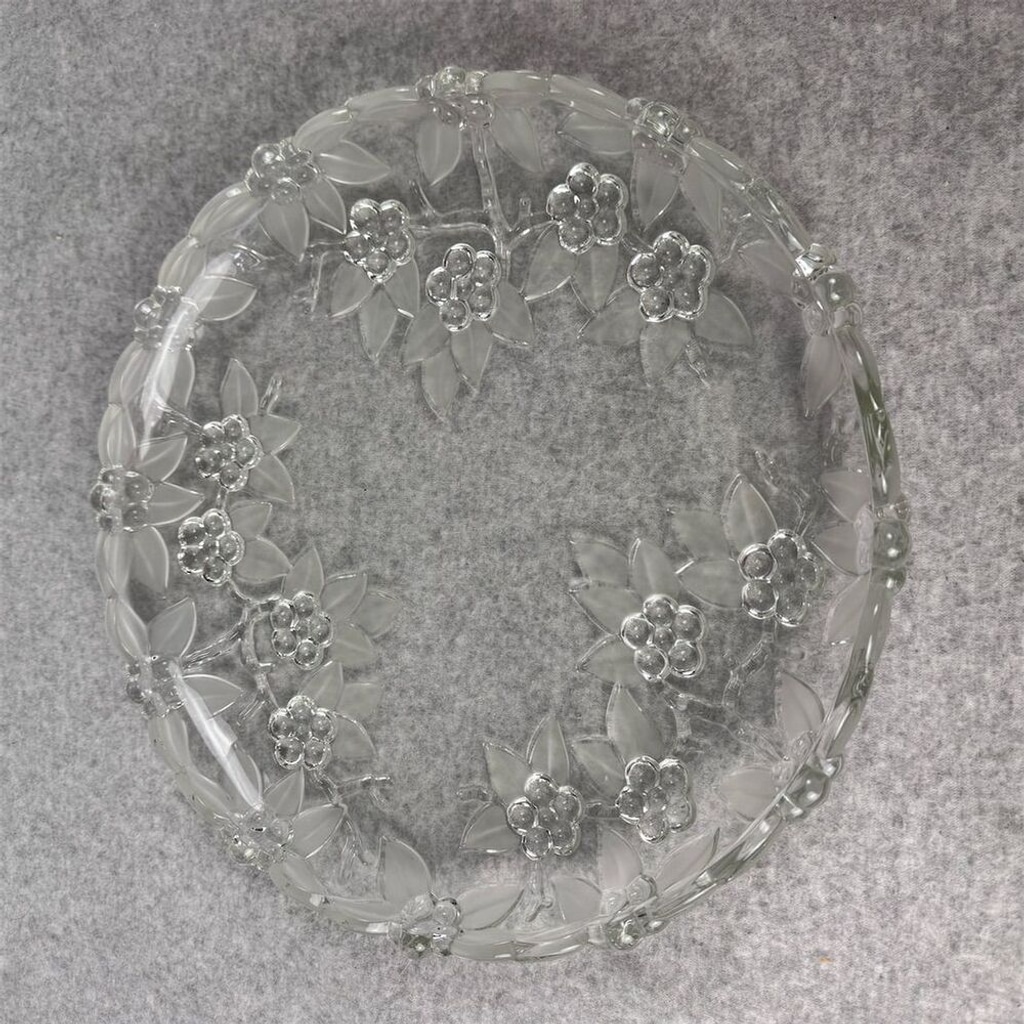 Mikasa Carmen 12 Floral Design Glass Platter Vintage Classic Collectible