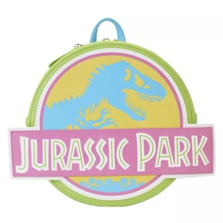 NWT Loungefly Jurassic Park 30th Anniversary SDCC Backpack Neon GITD LE2K