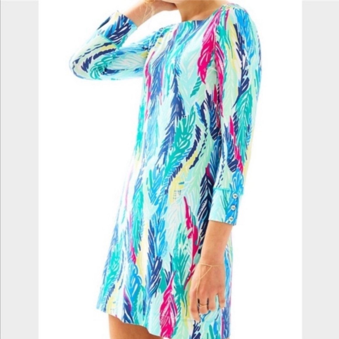 Lilly Pulitzer Sophie Dress Large Light as a Feather stretch jersey knit casual