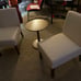 NEW Accent Chair Set of 2 with Round Wood Table