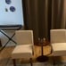 NEW Accent Chair Set of 2 with Round Wood Table