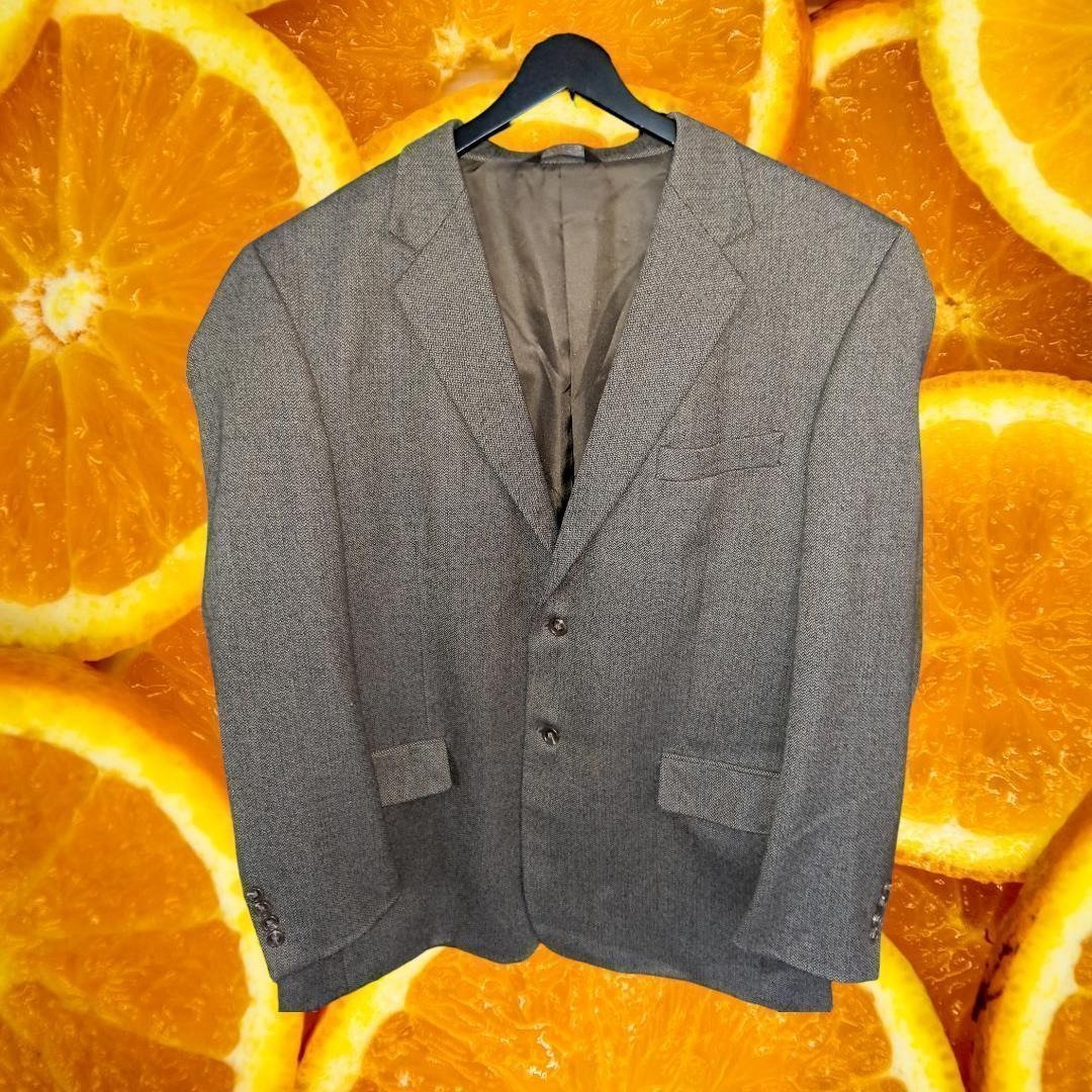 Evan Picone Wool Cashmere Tweed Blazer Size 46L