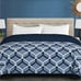 SEASONS King Alternative Down Diamond Quilted Reversible Comforter Navy Blue NEW