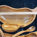 Vintage monkey pod 10pc serving set