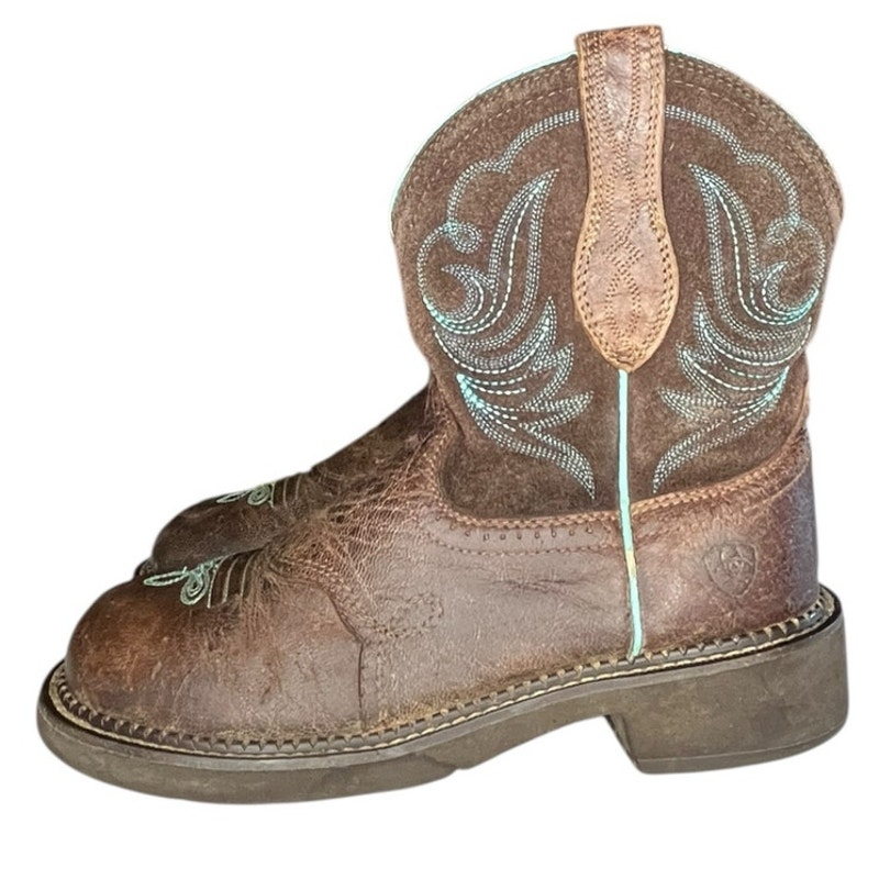 Womens Ariat Fatbaby Heritage Dapper 10016238 Leather Western Boot Size 8B Brown